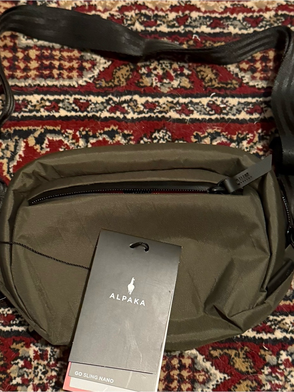 Alpaka Go Sling Nano Olive Green Men's Crossbody Belt Bag